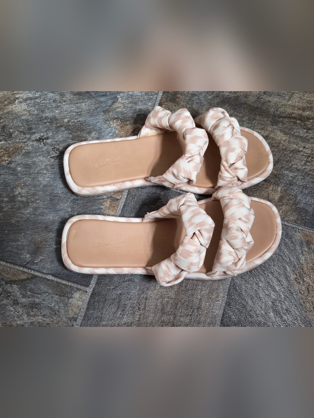 NWOT Double-Strap Slide Sandals - Blush Pink By Universal Threads, Size 7.5